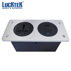 En aluminium brosse muntifunctional médias encastré <span class=keywords><strong>prise</strong></span> <span class=keywords><strong>hdmi</strong></span>/<span class=keywords><strong>usb</strong></span> panel mount socket - Product Image 1