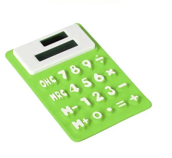 Pocket Mềm Silicone Magnetic Tủ Lạnh Sticker 8 Chữ Số Năng Lượng Mặt Trời Máy Tính