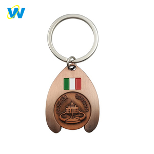 Canadiense de carrito de compras Moneda de metal clave cadena italiano clave de la cadena - Product Image 3