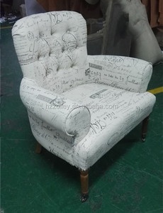 Projet d'hôtel victorienne antique mobilier de retour wing chaise avec <span class=keywords><strong>pouf</strong></span>, Baroque italien bouton tuftés retour <span class=keywords><strong>fauteuil</strong></span> - Product Image 6