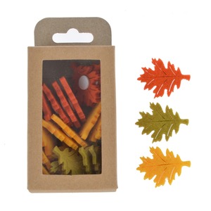 Set <span class=keywords><strong>adesivi</strong></span> <span class=keywords><strong>murali</strong></span> simpatici cartoni animati in feltro per bambini a forma di animale fustellati a forma di foglia - Product Image 5