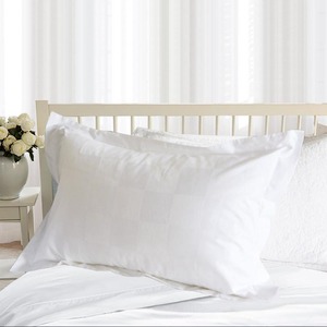 Commercio all'ingrosso set <span class=keywords><strong>di</strong></span> biancheria da letto bianco 100% <span class=keywords><strong>cotone</strong></span> hotel satin stripe federa - Product Image 3