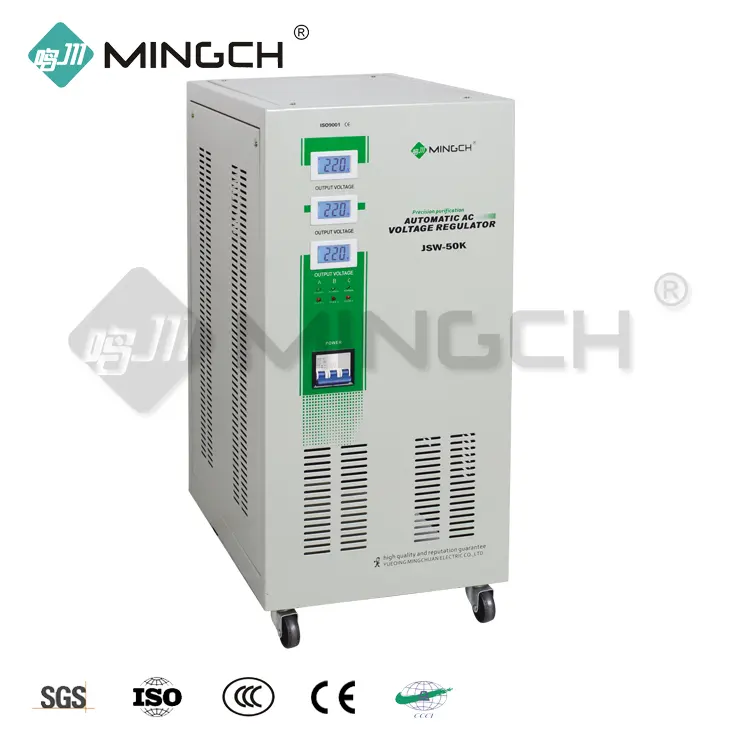 MINGCH 50Kva 3 Phase Fully Automatic AC Industrial Accuracy Voltage Stabilizers