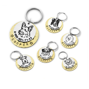 Hàng Thủ Công Nghệ Thuật Quà Tặng Hàng Dog Tag Khắc Vàng Thép Không Gỉ Khác Nhau Trống Động Vật Thẻ Cho Chó - Product Image 4