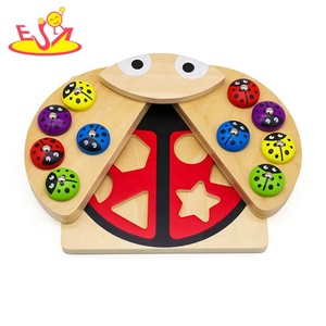 Jouets d'apprentissage en bois <span class=keywords><strong>Montessori</strong></span>-Jeu éducatif coloré pour enfants de 3 ans W13E075B - Product Image 3