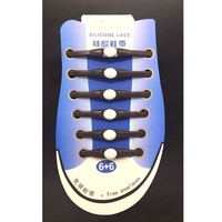 12 pièces/ensemble Lacets en silicone sans nœud dans diverses couleurs Lacets en caoutchouc en forme de T sans nœud avec élastique
