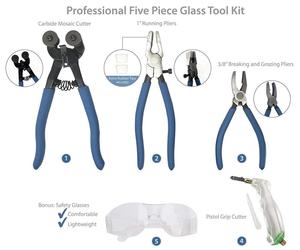 Profesional <span class=keywords><strong>de</strong></span> cinco piezas <span class=keywords><strong>de</strong></span> mosaico <span class=keywords><strong>de</strong></span> azulejos, baldosas y vidrio <span class=keywords><strong>de</strong></span> la herramienta - Product Image 1