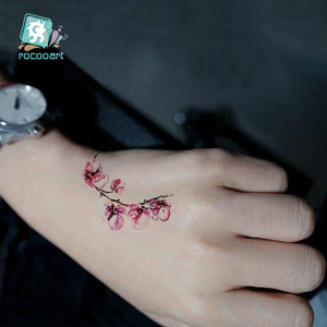 Disegni di <span class=keywords><strong>fiori</strong></span> per tatuaggi Rocooart dimensioni 10.5x6cm e adesivi temporanei per tatuaggi lavanda - Product Image 3
