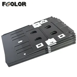 FCOLOR फैक्टरी आर्थिक प्लास्टिक इंकजेट खाली पीवीसी कार्ड ट्रे Epson R200 210 220 230 के लिए प्रिंटर