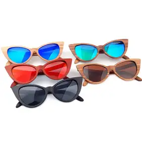 高品质设计师批发猫眼木太阳镜品牌自己的偏光太阳镜斑马木太阳眼镜