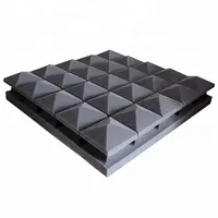 Paneles acústicos piramidal negro, espuma que absorbe el sonido, panel acústico de poliéster, espuma acústica insonorizada