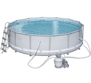 Bestway สระว่ายน้ำเหล็กไฟฟ้าพื้น56427 5.49ม. * 1.32ม. - Product Image 1