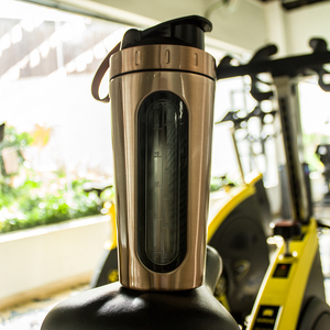 Secoueur de protéines spécial en acier inoxydable, avec boule shaker de protéines personnalisé avec fenêtre en tritan transparent - Product Image 5
