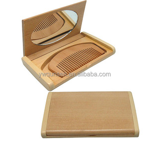 Private Logo Wooden <strong>Mirror</strong> <strong>With</strong> <strong>Comb</strong> <strong>Set</strong> High Quality Wood and Bamboo Materials <strong>Comb</strong> <strong>Set</strong> 100% Natural Bamboo Caved Wooden <strong>Mirror</strong> - Product Image 4