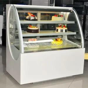 Equipo de tienda de panadería, escaparate de exhibición de pastel comercial frío