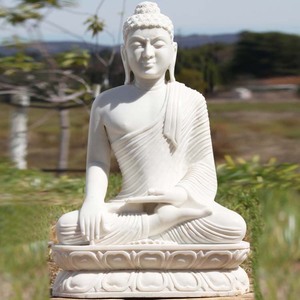 Statues de <span class=keywords><strong>bouddha</strong></span> en marbre sculptées, grande taille, en plein air, pour méditation, pierres assis, à vendre, livraison gratuite - Product Image 4
