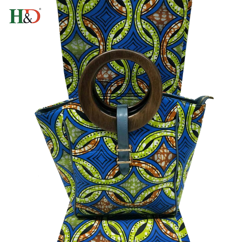 H & D 2018 nuevo estilo de diseño réplica bolsos bolsas personalizadas cera hollandais cera Africana impresión