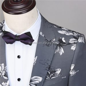 Traje <span class=keywords><strong>de</strong></span> <span class=keywords><strong>Novio</strong></span> Floral para Hombre NA50, Nuevo Estilo, Traje <span class=keywords><strong>de</strong></span> Hombre Hecho a Medida para Regreso a Casa, <span class=keywords><strong>Trajes</strong></span> <span class=keywords><strong>de</strong></span> Vestir Grises Ajustados, Esmoquin con Flores 3D - Product Image 3