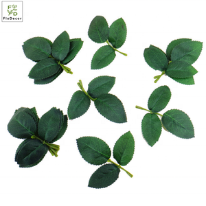 Qualità di Plastica Artificiale Foglie di Rosa Per Corona FAI DA TE Artigianato di Nozze Decorazione Della Casa di Disporre I Fiori - Product Image 1