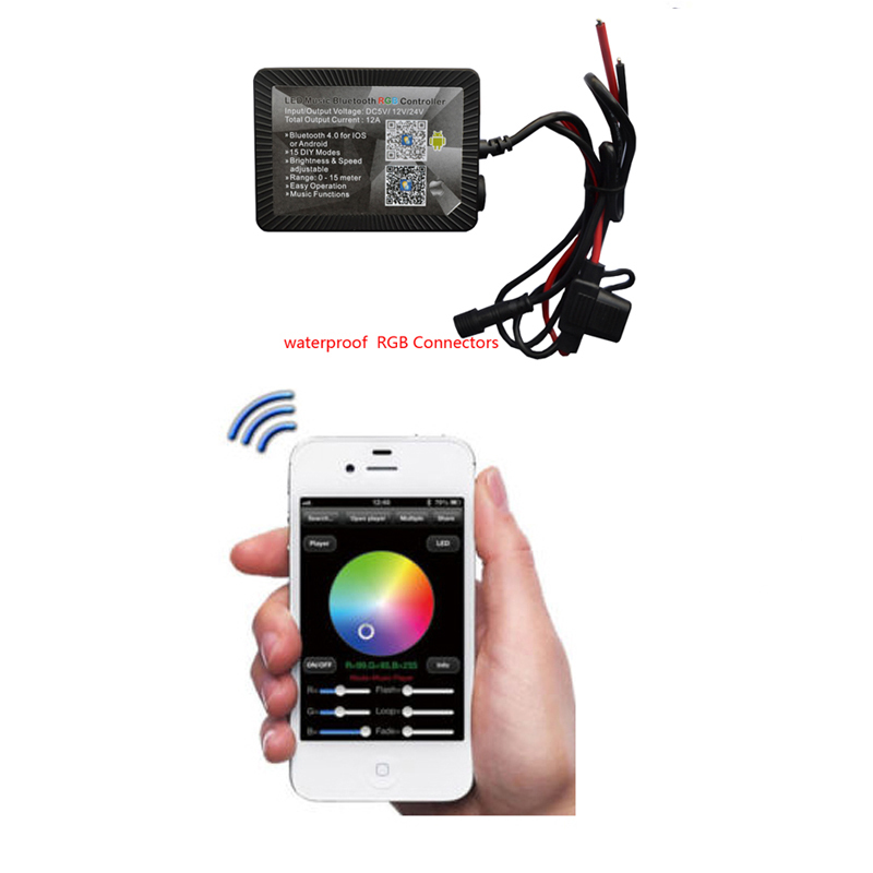 RGB impermeable offroad inalámbrico buletooth música cotrol roca llevó kit de luz