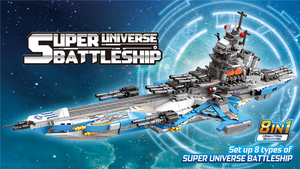 Xingbao Khối Xây Dựng 13001 Tàu Vũ Trụ Khối 8 trong 1 Battleship 872pcs Tàu Hải Quân Tàu Chiến Xây Dựng Gạch Đồ Chơi cho Trẻ Em - Product Image 3