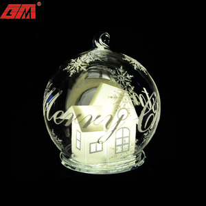 Nouvelles idées de produits boules de verre soufflées <span class=keywords><strong>à</strong></span> la main décoration d'arbre suspendu de noël - Product Image 4