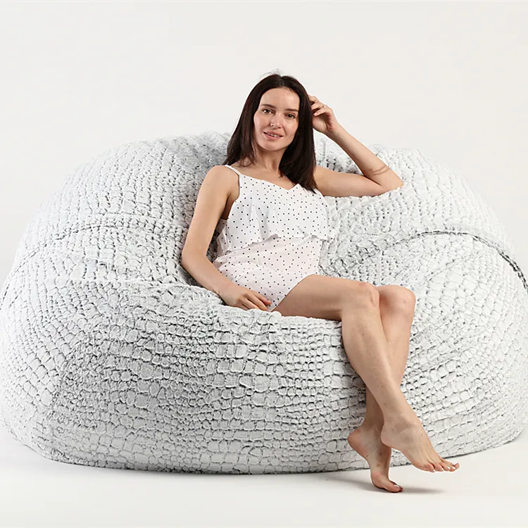 수면 피부 콩 가방 침대 7 6 5 ft 모피 패브릭 beanbag 소파 거실 의자 성인 및 어린이 Beanbag 소파 의자
