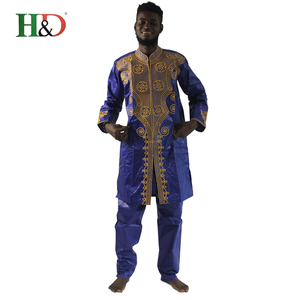 H & <span class=keywords><strong>D</strong></span> Bazin riche algodón pantalones ropa chaqueta 2018 diseño africano vestidos ropa hombres con mejor precio - Product Image 4