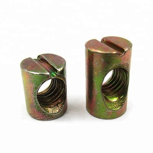 M6*20mm Customized Zinc Plated Carbon Steel Double Hole Slotted <strong>Barrel</strong> <strong>Nut</strong> - Product Image 6