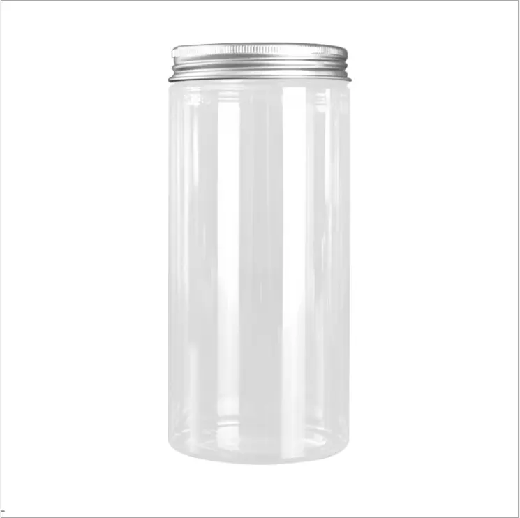 Couvercle en aluminium pot en plastique bocal hermétique transparent boîtes de conserve noix thé médicinal bouteille