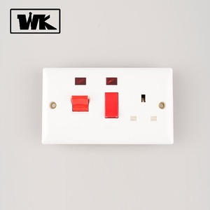 Panneau de cuisson WK avec interrupteur 45a et prise murale 13a, w - Product Image 2