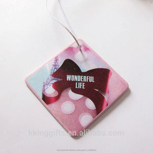 2015 nuevo diseño! rosa lindo de la jirafa de papel colgando ambientador de aire del coche para los regalos - Product Image 4