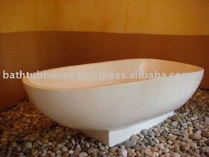 Bañera de piedra T021 independiente para remojar Fácil instalación - Product Image 1