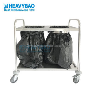 Heavybao Tiện Dụng Bằng Thép Không Gỉ Phân Loại Hộ Gia Đình Thu Gom Rác Giỏ Rác Thùng Rác Xe Đẩy - Product Image 4