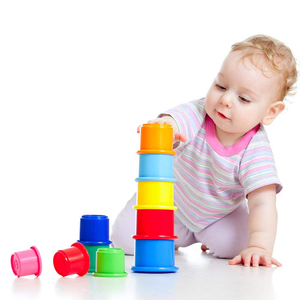 ECO ซ้อนของเล่นถ้วยทำรังทารกอาคาร Stacker ชุดของเล่นอาบน้ำนูนรูปแบบ - Product Image 3