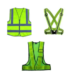 Hi Vis Geel Waarschuwing Reflecterende Polyester Mouwloze Mannen Werken Jasje Luchthaven Verkeersveiligheid Vest Voor Werken Uniformen