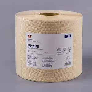 Papier d'essuyage de couleur jaune 3 plis rouleau de papier d'essuyage industriel serviette de nettoyage des mains