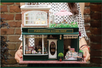 Maison de poupée Miniatures DIY Maison de poupées PARIS COFFEE CAKE SHOP Cadeaux créatifs