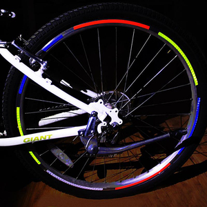 Meme bicicleta Reflector fluorescente bicicleta <span class=keywords><strong>MTB</strong></span> bicicleta de Ciclismo de llanta de rueda de <span class=keywords><strong>pegatinas</strong></span> reflectantes calcomanía Accesorios - Product Image 5