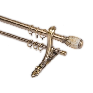 Supports muraux modernes <span class=keywords><strong>en</strong></span> métal gaufré, très vendus, pour <span class=keywords><strong>tringles</strong></span> à rideaux simples Twist Track - Product Image 1