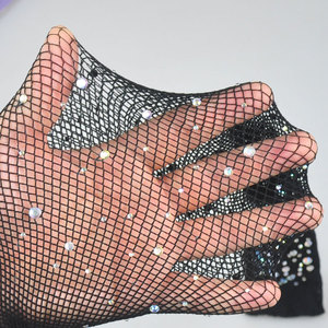 Femmes taille haute Sexy collants mince été tricoté tissage résille bas avec Bling strass <span class=keywords><strong>Transparent</strong></span> collants mode - Product Image 6