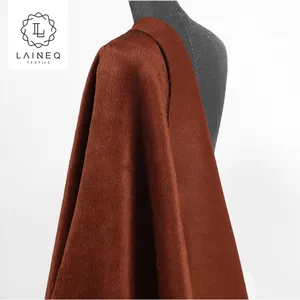 8788 50% Wol 10% Alpaca Brushed Mohair Bahan Wol Karamel untuk Garmen