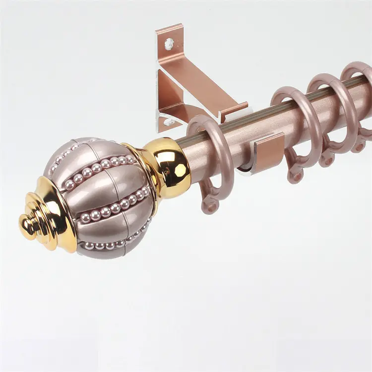 Rèm Ống Manuel Roman Rose Gold Thanh Rèm Finials