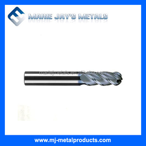 Ad alte prestazioni di rivestimento 3-flauto naso a sfera in carburo di alluminio fresa con stagno e AItin rivestimento OEM personalizzabile - Product Image 2