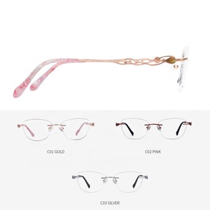 Jm AX1272 — <span class=keywords><strong>lunettes</strong></span> pour femmes, accessoire de mode avec monture en titane, verres sans bords, vente en gros - Product Image 4