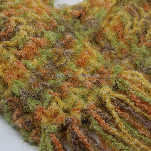 Colored Scrubby <strong>Sparkle</strong> Feather <strong>Yarn</strong> Polyester Fancy <strong>Yarn</strong> for Sale - Product Image 2