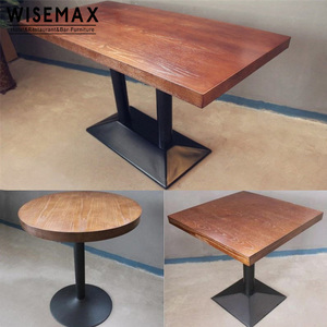 طاولة طعام خشبية عتيقة مناسبة للمطاعم والأماكن الخارجية - Product Image 2
