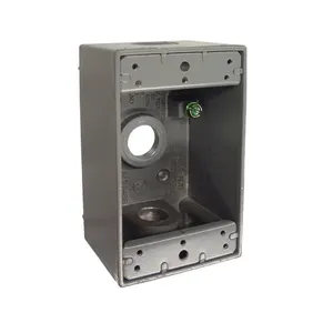 Shanghai Linsky weerbestendige outlet box 1-gang 3 gaten 3/4 inch outlets grijs
