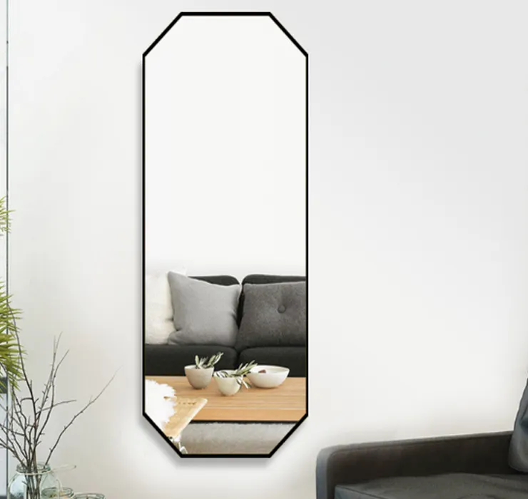 Cermin Dinding Dekoratif untuk Kamar Mandi Hotel, Cermin Kerajinan Buatan Tangan
