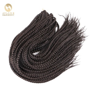Brown Blonde Pre Loop Grey 24&quot; 22strands/pack 3S Medium Box Braids Synthetic Crochet Braids Synthetic <strong>Hair</strong> Non-remy <strong>Hair</strong> Ombre - Product Image 6